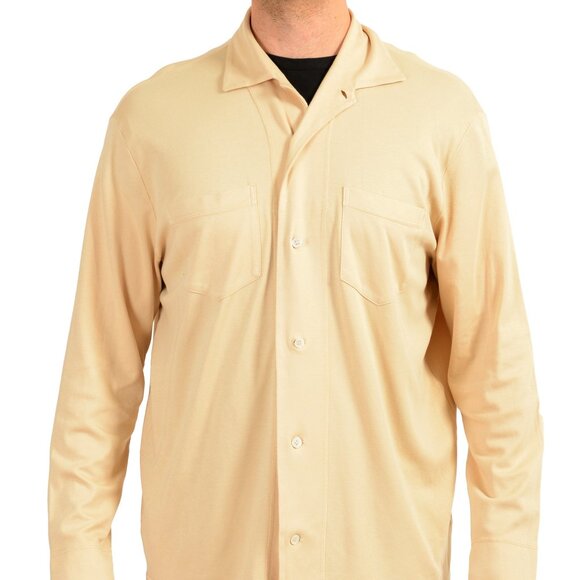 Gentry Portofino Men's Beige Button Down Casual Shirt US XL IT 54 - Picture 1 of 6